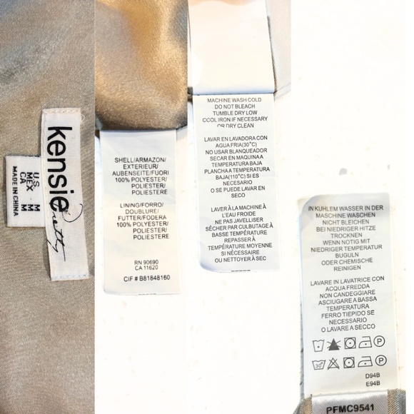 Kensie Pretty Abstract Watercolour Ruffle Dress Size M - Picture 10 of 10